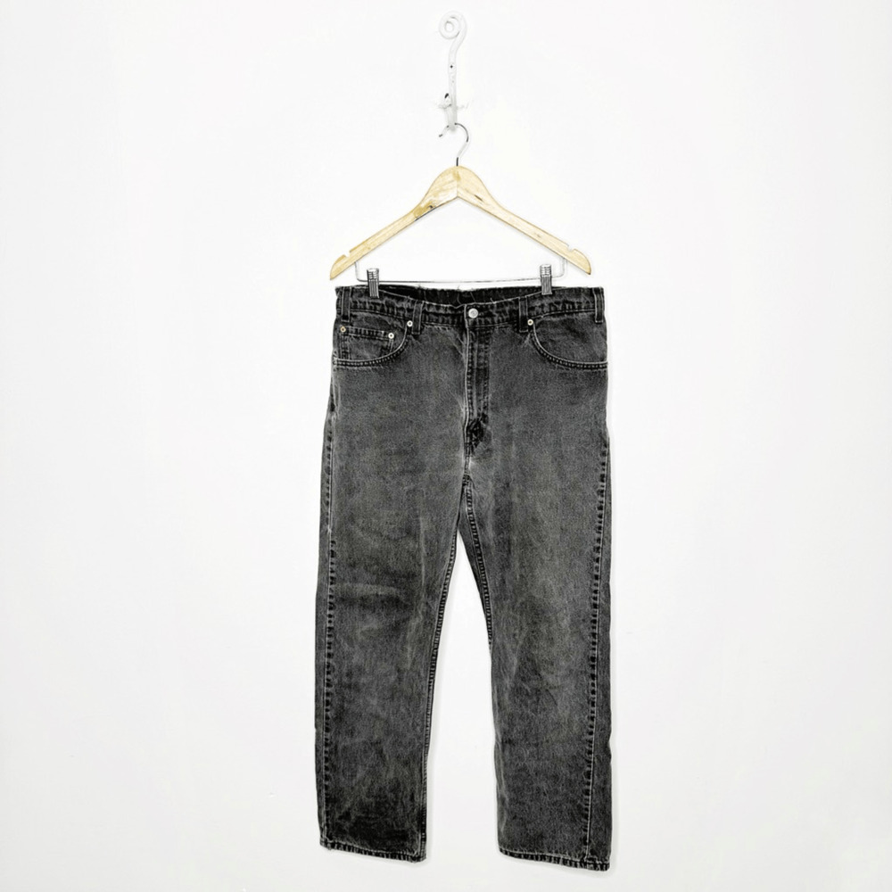 VTG 90s LEVI'S 505 regular fit straight leg jean gray CANADA cotton size 36 34